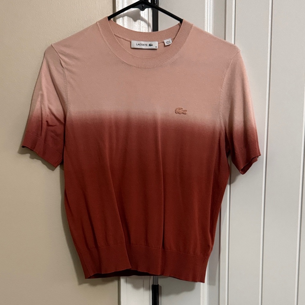 Lacoste Women's Gradient Short Sleeve Knit Tee